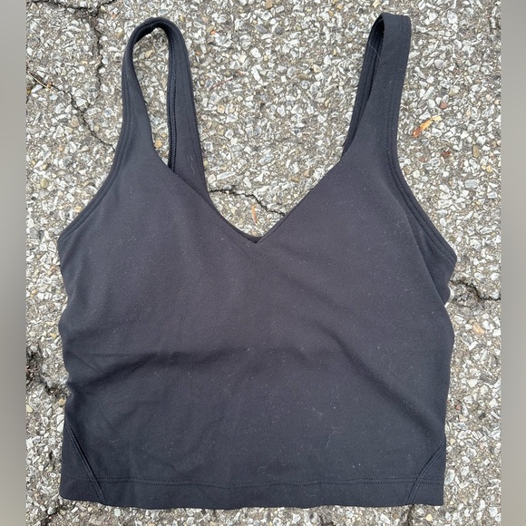 Lululemon sz 0 Align Tank Top Cropped Black Yoga - Picture 1 of 4